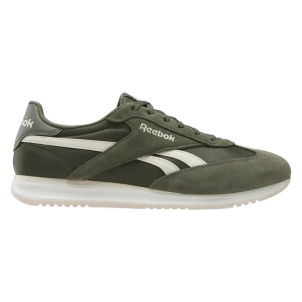Reebok Mens World 70 Logo Suede Sneakers / Green/White